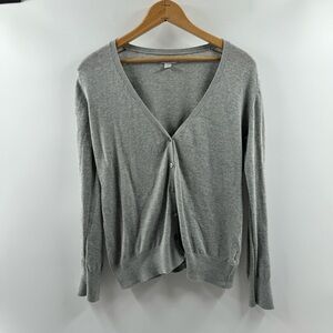 Old Navy Light Grey Button-Up Cardigan Sweater – Size Large